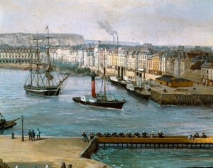 Uitzicht op de haven van Dieppe