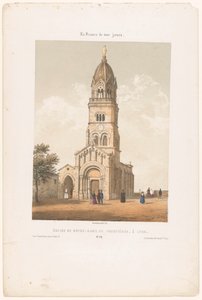 Zicht op de basiliek Notre-Dame de Fourvière in Lyon