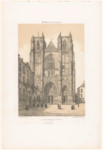 Zicht op de kathedraal van Sint-Pieter en Sint-Paulus in Nantes