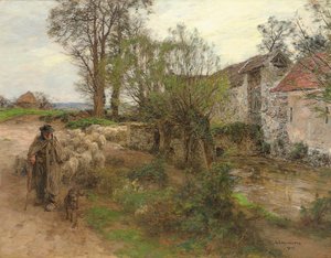 Uitgang van de Kudde van Chaillystraat door Leon Augustin Lhermitte
