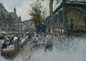 Studie voor Les Halles, 1893 door Leon Augustin Lhermitte
