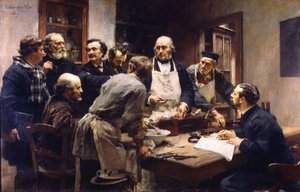 De les van Claude Bernard aan het College de France door Leon Augustin Lhermitte