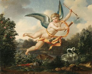Allegorieën van de liefde - Cupido met een fakkel en pijl, 1803