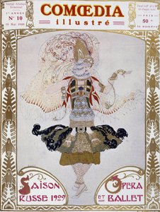 Ballet Russes danser door Bakst, omslag Comoedia Illustré