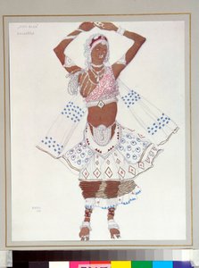 Ballets russes: "Bayadere" Kostuum ontworpen door Leon Bakst voor het ballet "Le dieu Bleu" van Michel Fokine