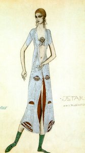 Kostuumontwerp voor Ida Rubinstein als Ishtar, 1924