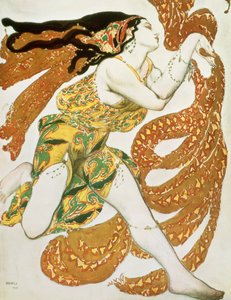 Kostuumontwerp voor een bacchante in 