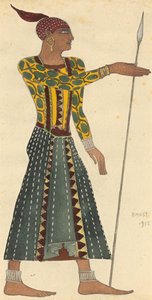 Kostuumontwerp voor het ballet Cleopatra door A. Arensky, 1912