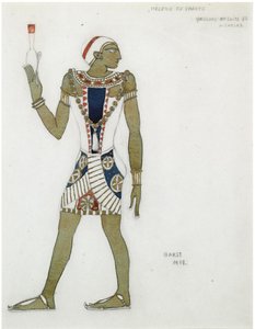 Kostuumontwerp voor het ballet Hélène de Sparte door E. Verhaeren en D. de Séverac, 1912 door Leon Bakst