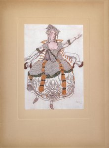 Kostuumontwerp voor het ballet Doornroosje door P. Tsjaikovski, 1921 door Leon Bakst