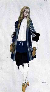 Kostuum voor de Blauwe Page, uit Aladdin door Leon Bakst