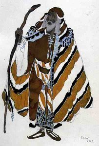 Kostuum voor de Oude Man in Geel, uit De Martelaar van St. Sebastian door Leon Bakst