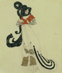 Verkleedkostuumontwerp, ca. 1914 door Leon Bakst