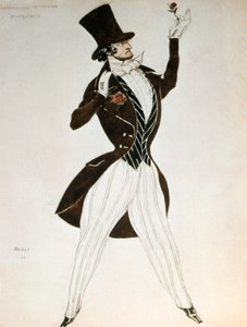 Florestan, Ontwerp voor een Kostuum voor het Ballet Carnaval Gecomponeerd door Robert Schumann door Leon Bakst