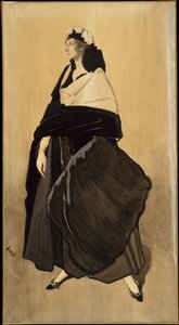 Ida Rubinstein, portret van de Russische danseres Ida Rubinstein door Leon Bakst