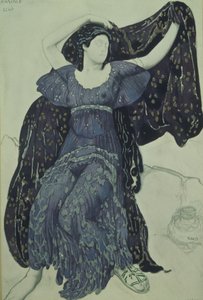 Nimf Echo. Kostuumontwerp voor het ballet Narcisse door N. Tcherepnin, 1911 door Leon Bakst