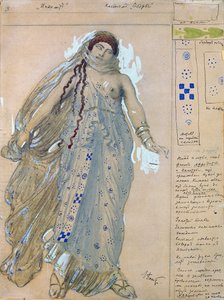 Phaedra. Kostuumontwerp voor het drama Hippolytus door Euripides, 1902