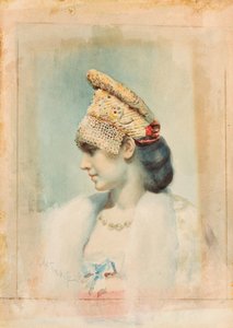 Portret van een Meisje met een Kokoshnik, 1890