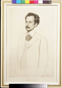Portret van de dichter Andrei Bely (Andre Biely) (1880-1934) door Leon Bakst