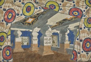 Decorontwerp voor de revue Aladin, of de Wonderlamp door Leon Bakst