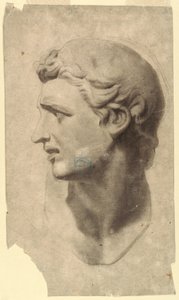 Tekening, Studie van een klassiek mannenhoofd (van een gipsafgietsel), 1881-92 door Leon Dabo