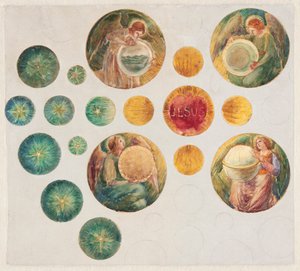 Studie voor roosvenster voor St. Johannes de Doper Kerk, Brooklyn, NY door Leon Dabo