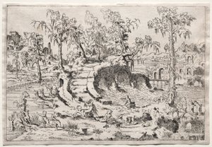 Landschap met putti, ca. 1550