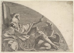 Mars gezeten te midden van trofeeën, 1540-56