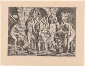 Venus in de smidse van Vulcanus door Leon Davent