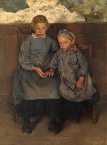 Twee Waalse Boerenmeisjes door Leon Henri Marie Frederic