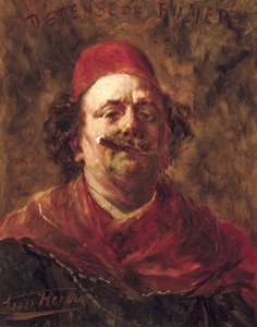 Roken verboden (Zelfportret met fez