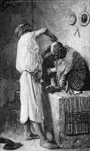 Een kapper in Istanbul door Leon Joseph Florentin (after) Bonnat