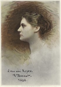 Studie voor een profiel van Rose Caron door Leon Joseph Florentin Bonnat