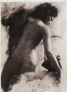 Schets (vrouwelijke rug) door Le Bègue in Les Processen van kunst in fotografie door Demachy en Puyo, fotoclub van Parijs, Parijs 1906 door Leon Lebegue