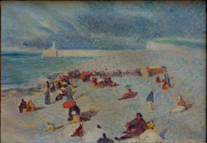 Scène op het strand