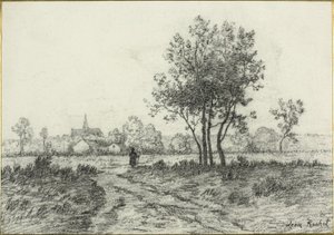 Landschap door Leon Richet