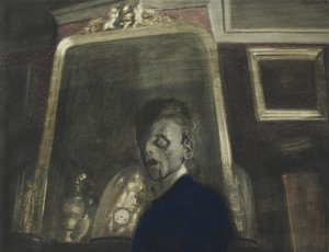 Zelfportret voor de spiegel, 1908