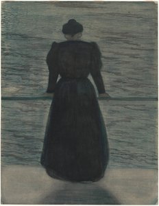 Vrouw aan zee