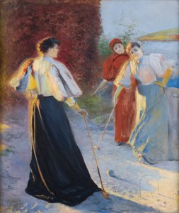 Een spelletje croquet