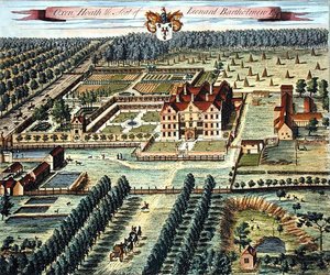 Oxen Heath, gravure door Johannes Kip door Leonard (after) Knyff