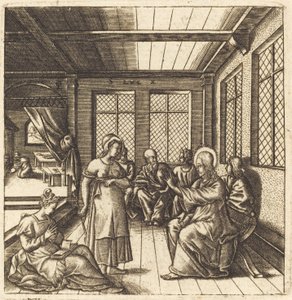 Christus in het Huis van Maria en Martha door Leonard Gaultier