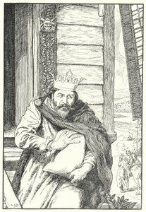 Hij stal drie schepels gerstemeel (gravure) door Leonard Leslie Brooke