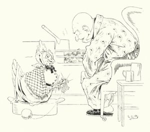 Ik had een kleine kip, de mooiste ooit gezien (gravure) door Leonard Leslie Brooke