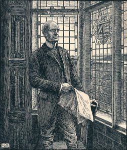 De enige zoon, ca. 1900 door Leonard Leslie Brooke