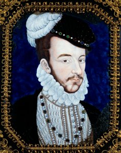 Portret van Karel IX, koning van Frankrijk (1550-1574) door Leonard Limosin