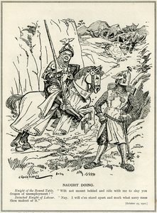De Labour Party weigert zich bij Lloyd George aan te sluiten om de draak van werkloosheid te verslaan, 1921 door Leonard Raven Hill
