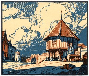 Het Markt Kruis, Wymondham, Norfolk, begin 20e eeuw door Leonard Russell Squirrell