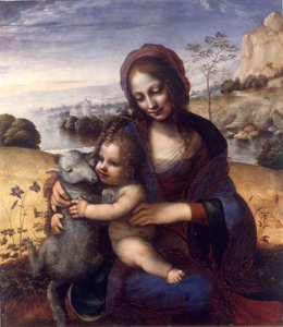Madonna en Kind met een Lam