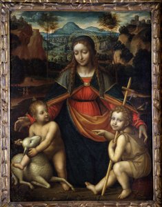 De Maagd - School van Leonardo da Vinci, Museum van Menton door Leonardo da (school of) Vinci