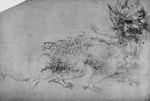 Een draak, c1480 door Leonardo da Vinci